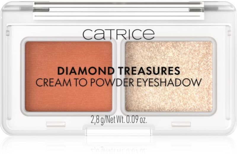 Catrice Diamond Treasures duo eye shadow shade 050 Peach Gleam 2.8 g