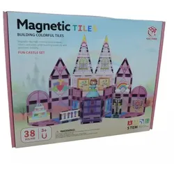 Magnetische Bausteine – Schloss, 38-teilig