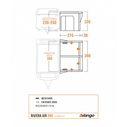 Vango Riviera Air 390 Elements ProShield aufblasbares Reisevorzelt