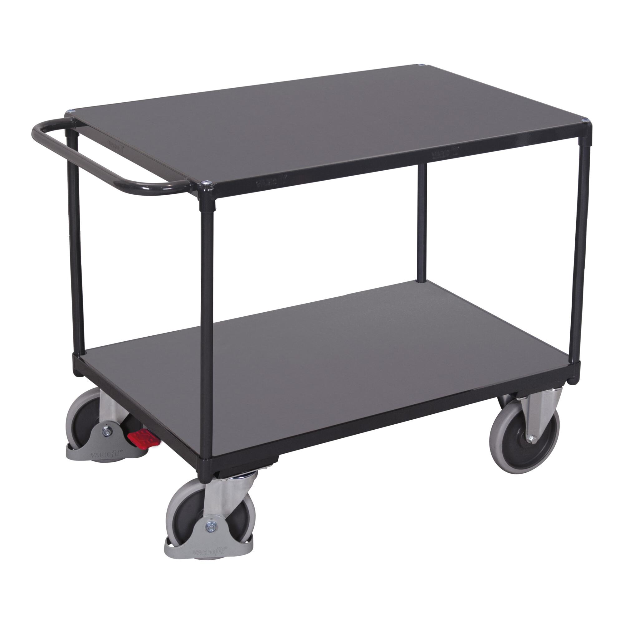 VARIOfit Tischwagen schwer 2 Ladeflächen RAL 7016 (sw-600.510/AG)