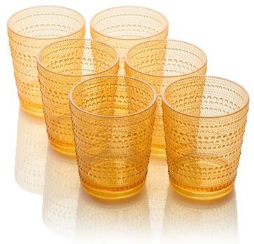 "Certified International Santa Fe Set of 6 Acrylic DOF Glass 16 oz - 3.75""W x 3.75""D x 4.38""H"
