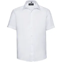 Russell Collection Tailliertes absolut bügelfreies Hemd - Kurzarm, white, 3XL