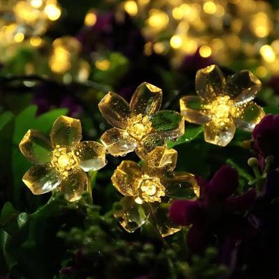 Uplift Picks Solar Cherry Blossom Lights With 8 Mode Outdoor Fairy Lighting warm 5 M (20 Leds)