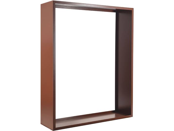Nouvel Kaminholzregal  Nova 150 XL , Stahl, Rost-Look, 150 x 120 x 35 cm - Feuerschale