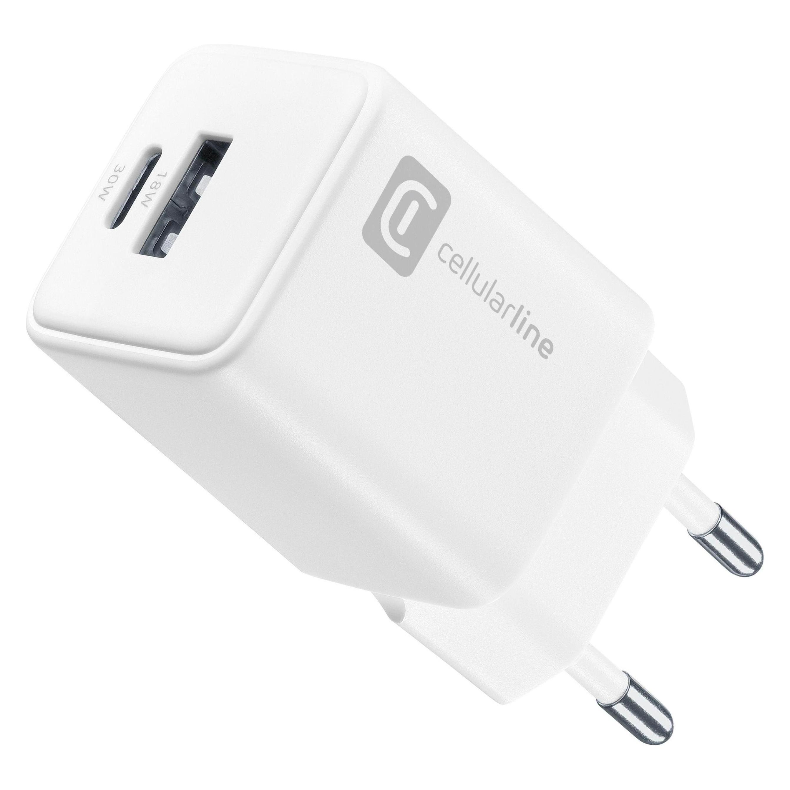 Cellularline ACHUSB2GAN30WTABW (30 W, 2 Ports) (ACHUSB2GAN30WTABW)