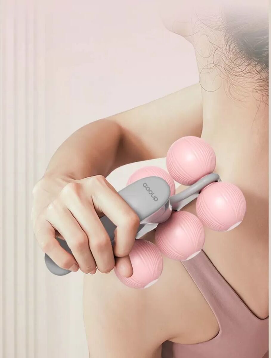 INF Kreisförmige Bein-Klammer-Massagegerät: Tragbares Handmuskel-Entspannungswerkzeug Rosa