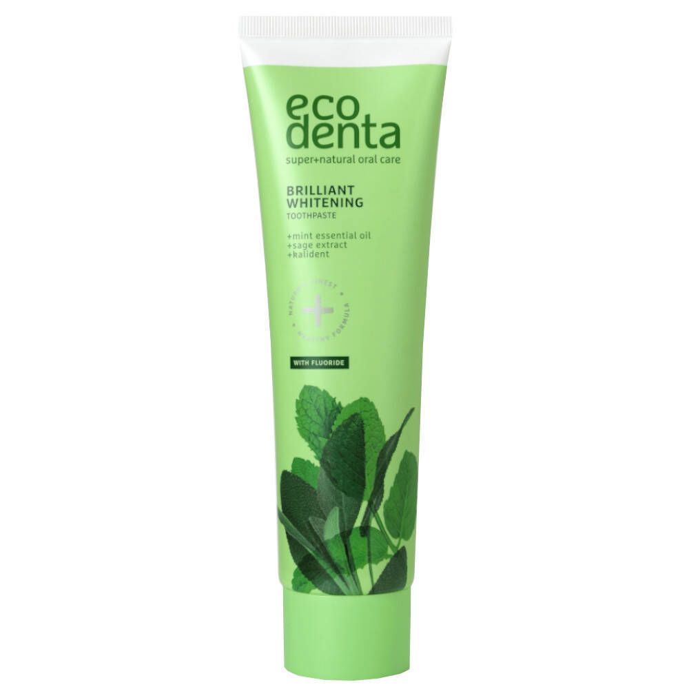 Ecodenta Brilliant Whitening Tandpasta Munt 100 ml Zahnpasta