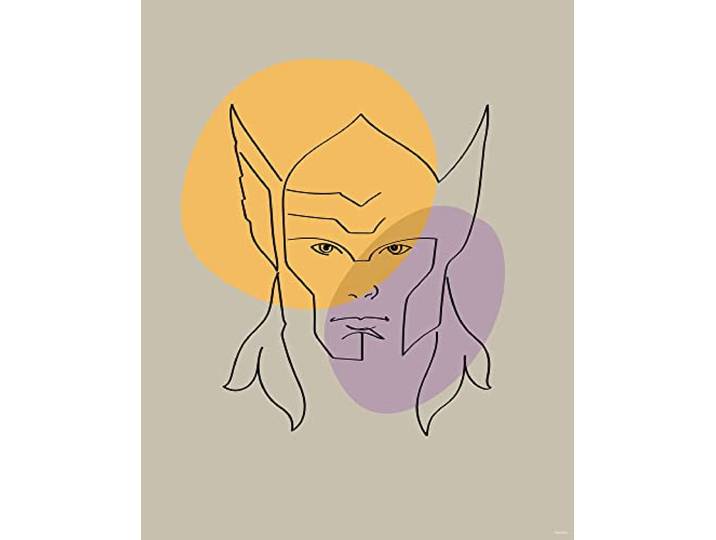 Komar Wandbild - Soulful Sanctuary Thor Head - Größe: 40 x 50 cm - Poster, Kunstdruck, Dekoration, Wohnzimmer, Schlafzimmer, Marvel