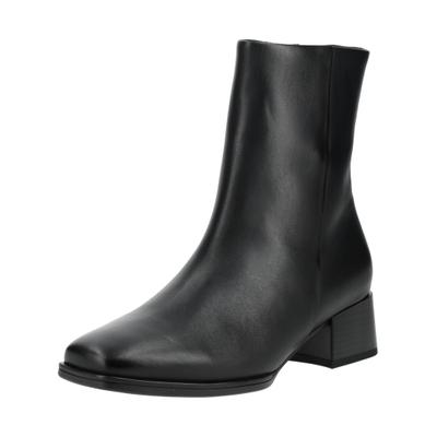 Stiefelette GABOR "Gabor Stiefelette Leder", Damen, Gr. 38,5, schwarz, Leder, Schuhe Stiefelette