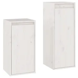 Helloshop26 - Multimedia-TV-Möbel TV-Regal Sideboard TV-Schrank Esszimmer Wohnzimmer Schlafzimmer 2-teilig massives weißes 02_0028582