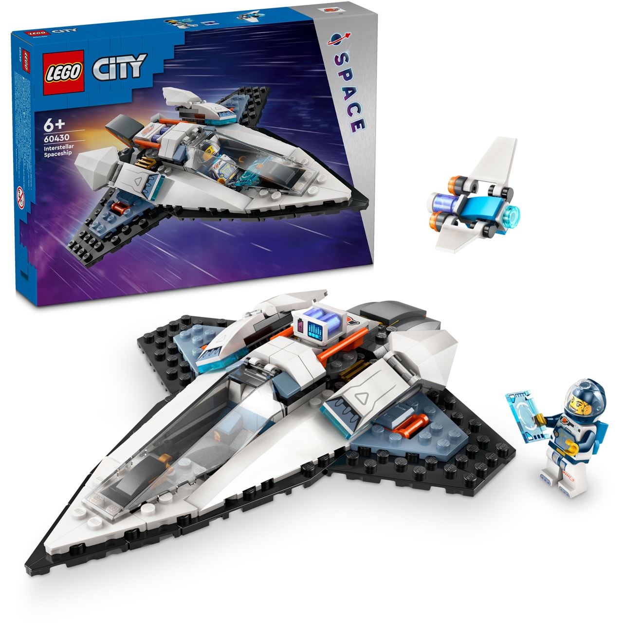 LEGO City 60430 Raumschiff, Weltraum-Spielzeug mit Space Shuttle