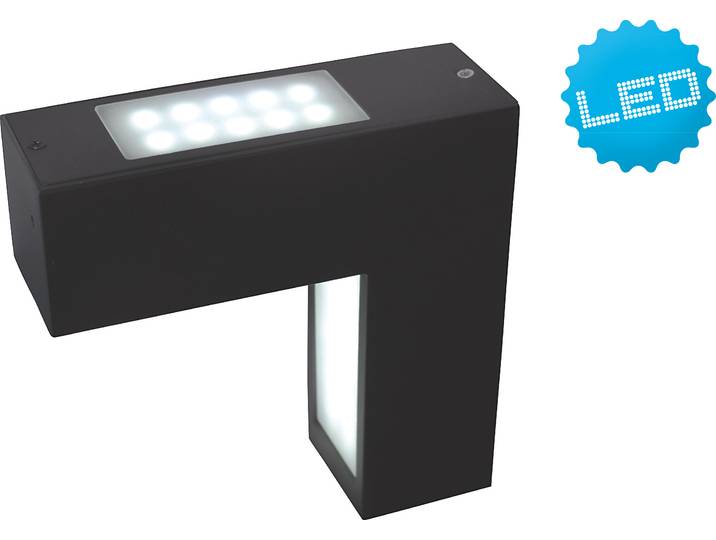 Applique murale d'extérieur Näve LED - aluminium ; plastique - anthracite ; opale ; 1163197