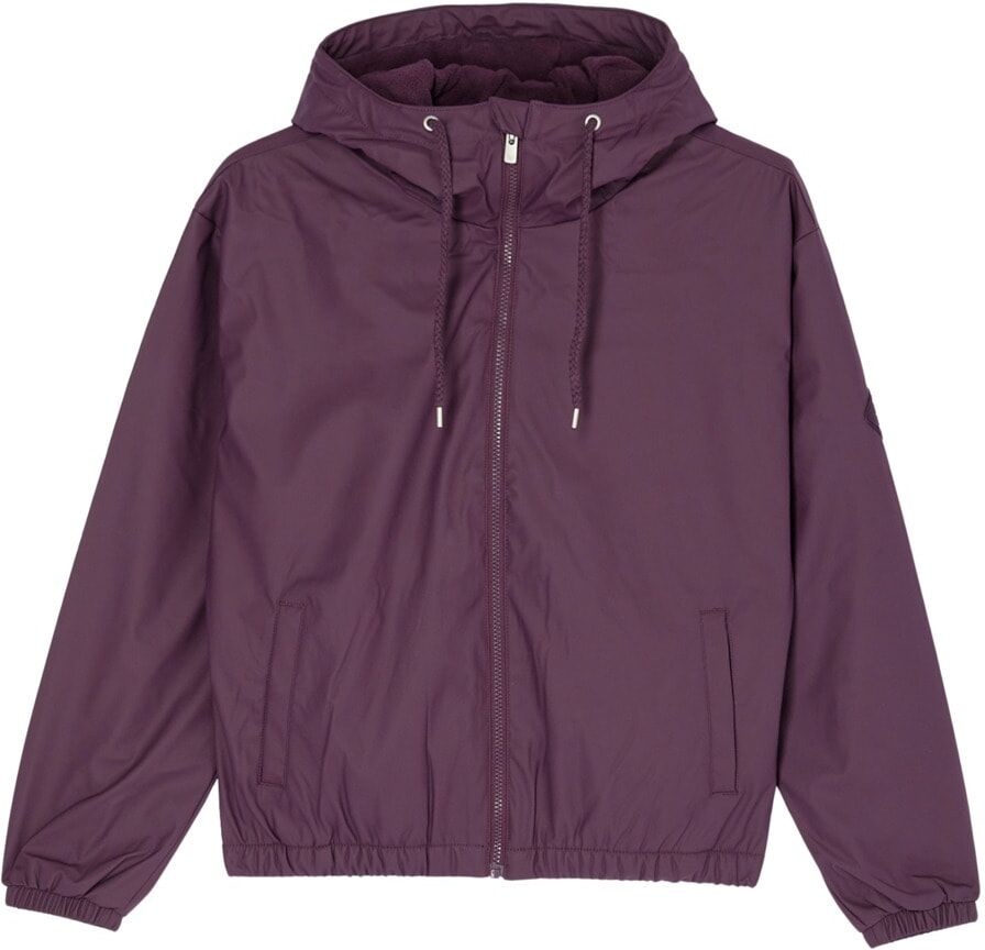 Regenjacke ROXY "Wait For Me", Damen, Gr. XS, schwarzberry wine, Obermaterial: 100% Polyurethan., Jacken Regenjacke