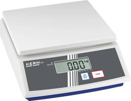 Kern Tischwaage FCE 30K10N Wägebereich (max.) 30kg Ablesbarkeit 10g über Steckernetzteil Mehrfarbig