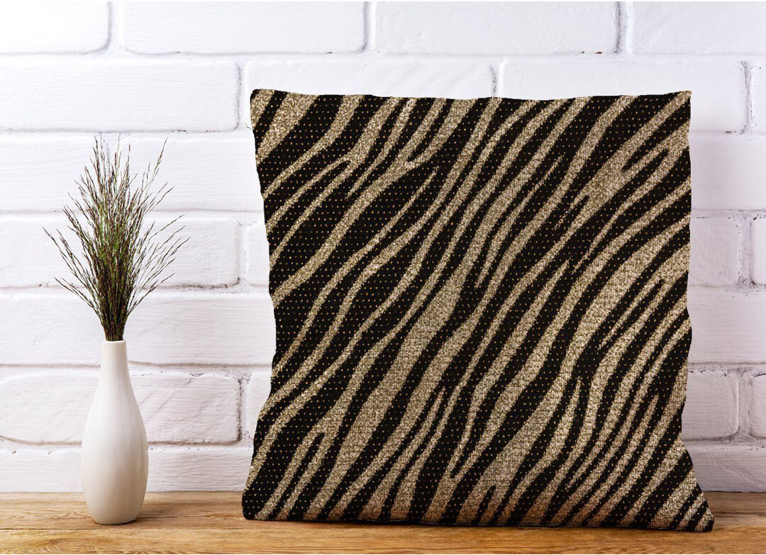 Canora Grey Stuckey Animal Print Square Cushion 45cm H X 45cm W X 15cm D