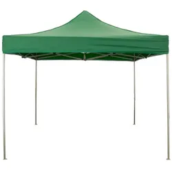 Divina Fire Faltbarer Faltpavillon 3 x 3 grün mit wasserdichtem PVC überzogen