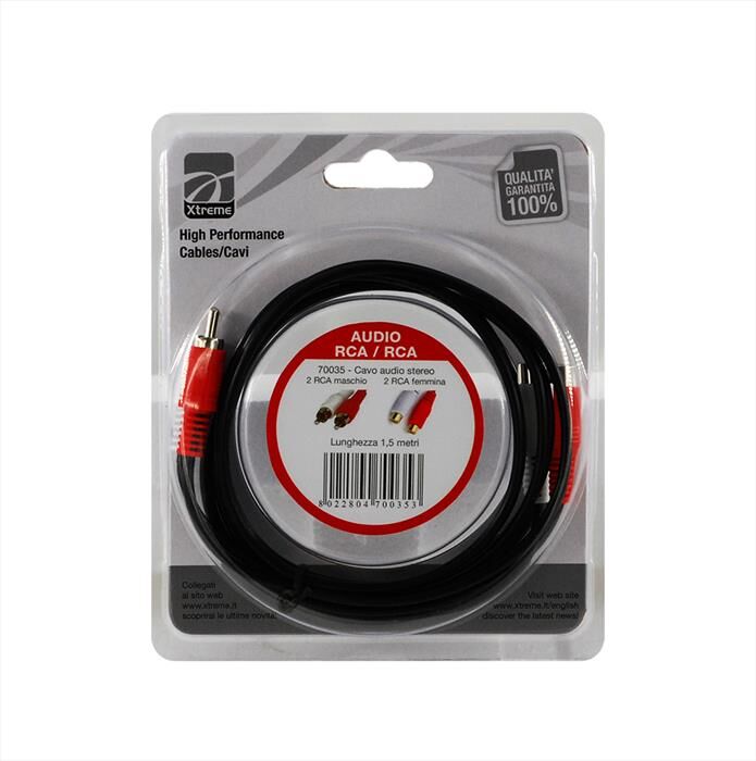 Xtreme Cavo Audio 2 Rca-nero