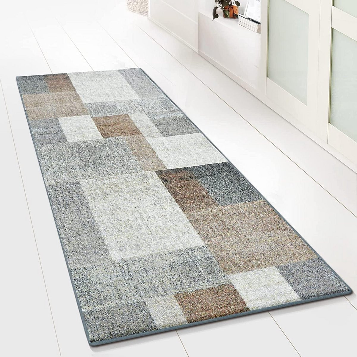 Modern Bruin Tapijt Runner van Polyamide voor Hal of Keuken