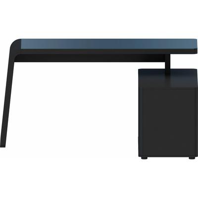 Eckschreibtisch JAHNKE "CSL 465", schwarz (schwarz matt), B:154cm H:76cm T:60cm, Tische, Eckschreibtisch