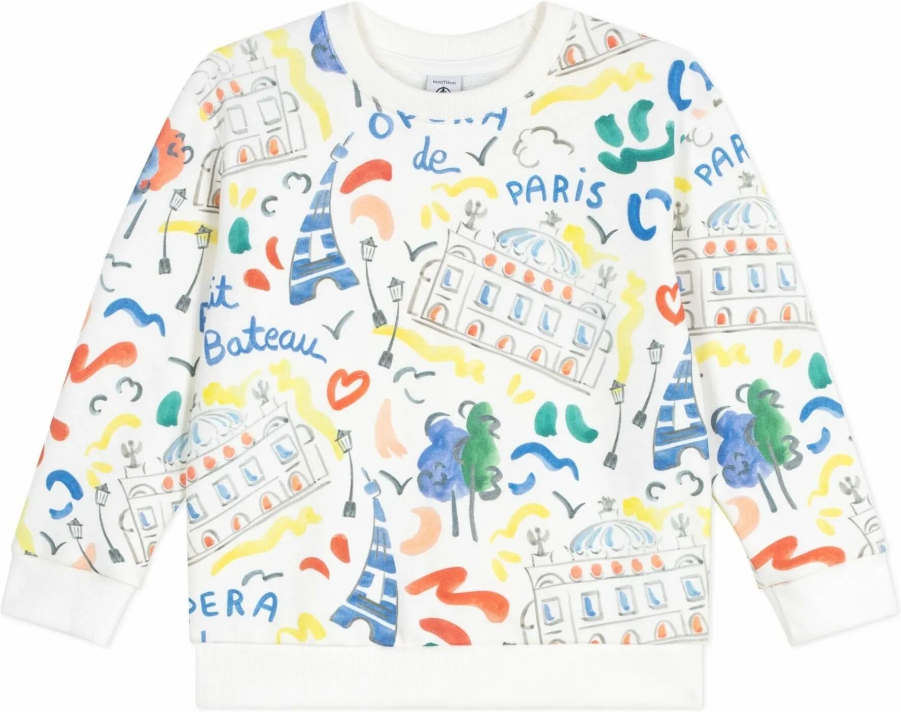 Petit Bateau Sweat - Petit Bateau x Opéra de Paris Blanc 6 ans