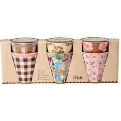 Rice, Kindergeschirr + Kinderbesteck, - Melamine Cups with Bon Vivant Prints - Medium - 250 ml