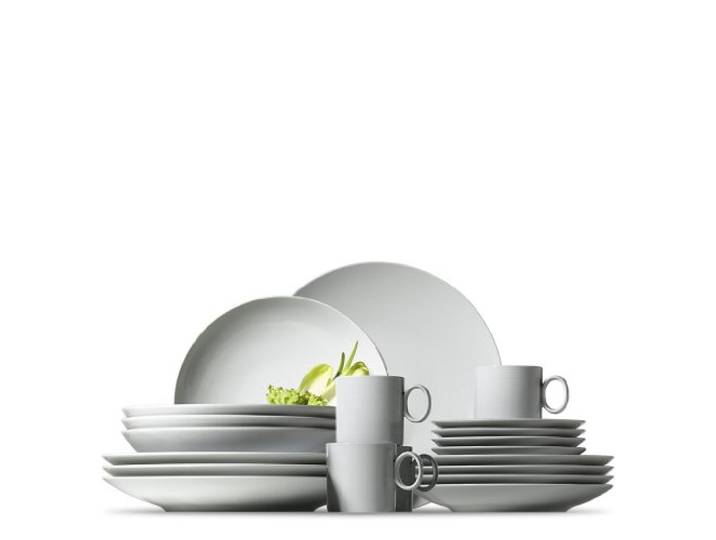 Thomas Loft Set No 1, Geschirr, Porzellan, Weiss, Spülmaschinenfest, 16-tlg, 18843, Weiß