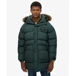 Superdry für Herren. M5012208A Langer Parka Everest Baffled grün (S), Lässig, Polyester