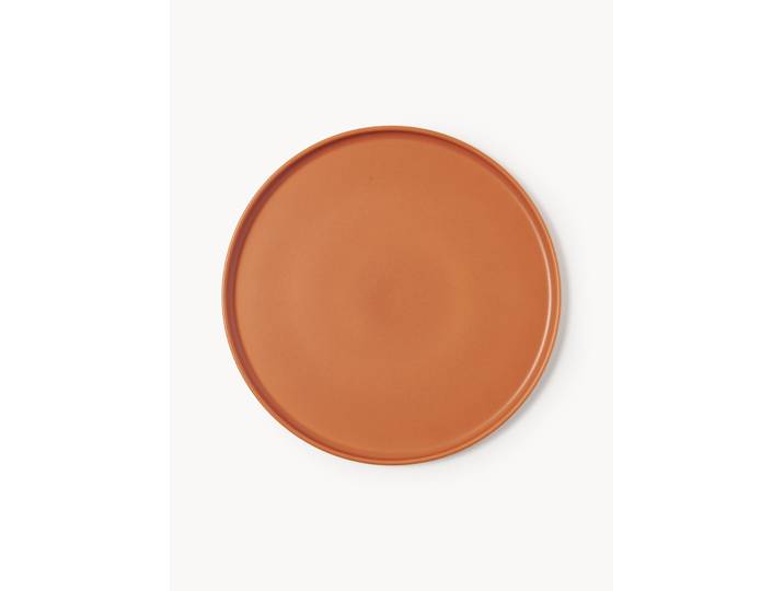 Assiettes plates artisanales Lowri, 4 pièces