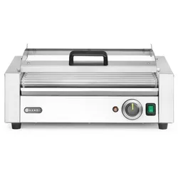 HENDI Rollengrill, 1-Zone mit Energiesparabdeckung, 9 Rollen, 230V/790W, 566x450x(H)259mm