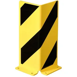 PROREGAL Anfahrschutz | Winkel | HxBxT 40x16x16cm | Kunststoffbeschichteter Stahl 5mm | Schwarz-Gelb