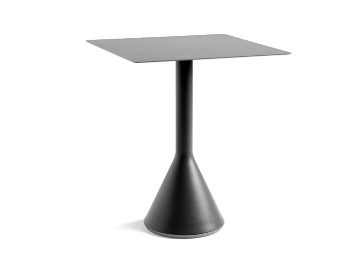 HAY Palissade Cone quadratischer Café-Tisch 65x65 cm Anthracite