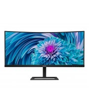 Philips E-line 346E2CUAE LED-Monitor Curved 86,36 cm 34" 3440 x 1440 Ultra WQHD @ 100 Hz VA 300 cd/m² 3000:1 1 ms HDMI DisplayPort USB-C Lautsprecher Textured Black (346E2CUAE/00)