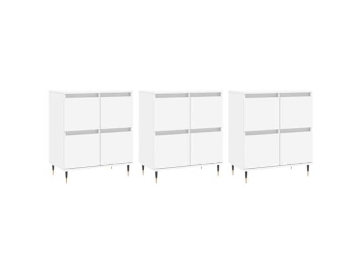 Fisinber Sideboard 3er Set Weiß 180x35x70 cm Kommode Vielseitiges 3er Set für Wohnzimmer und Flur, stabile Holzwerkstoff-Konstruktion mit reichlich Stauraum für Ihr Zuhause.