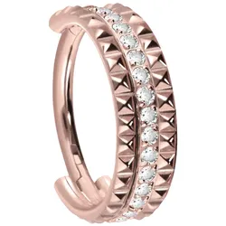 Titan Segmentring Clicker NIETEN + EINGEFASSTE KRISTALLE