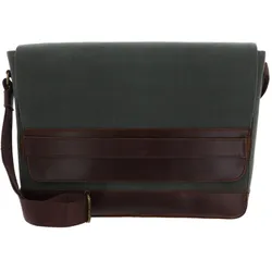 Buckle & Seam Canvas Messenger Bag Times Braun/Blau, Koffer, Blau, Braun