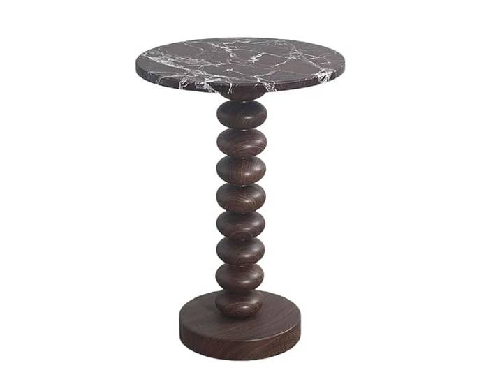 YCCHAH Sofatisch Einfacher Beistelltisch for Zuhause, Balkon, Sofa, Kleiner Couchtisch, rund, Persönlichkeit, beweglicher Marmor-Ecktisch Wohnzimmer-Beistelltisch