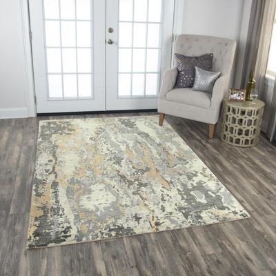 NAVATEXTURA Radiant Abstract Hand Carved Wool Blend Rug