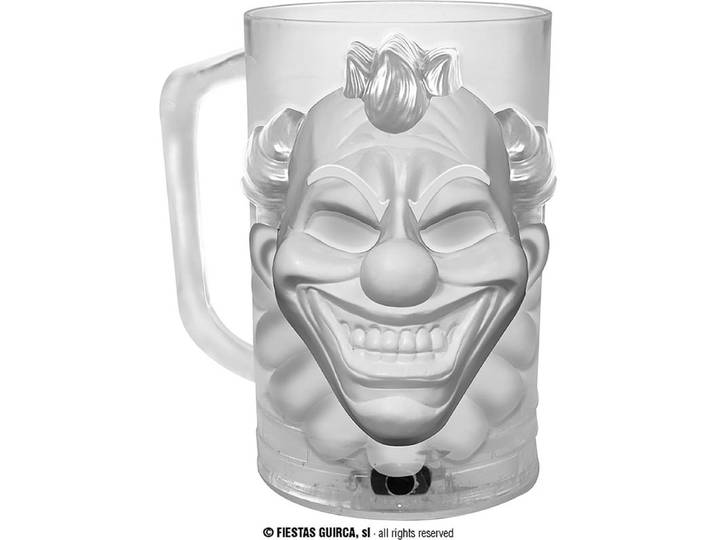 Fiestas Guirca - Beker clown met licht 10 x 14 cm (700 ml)