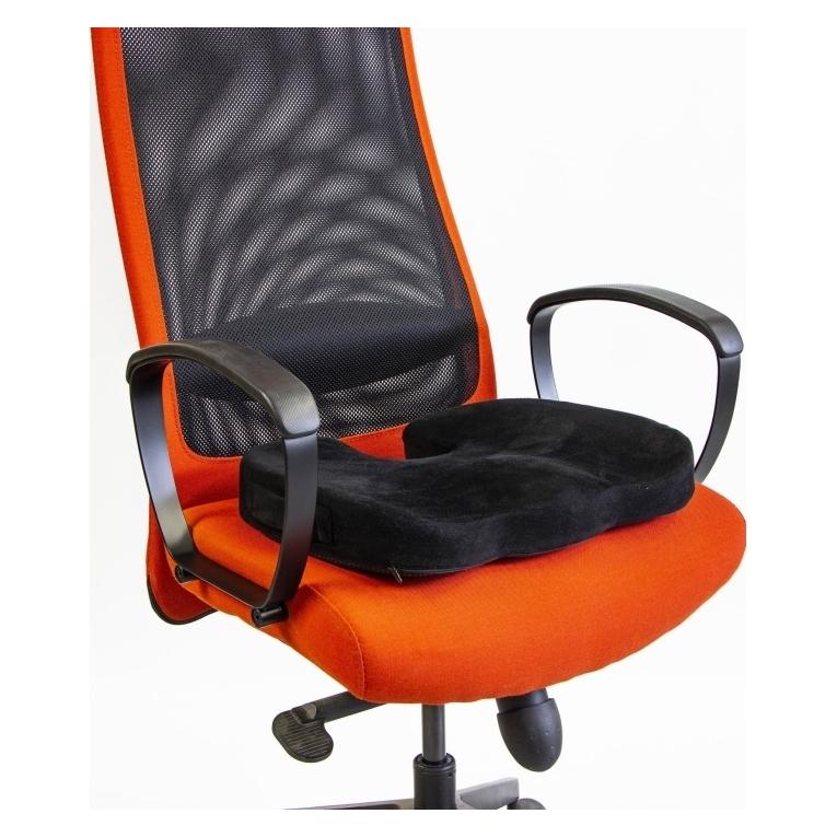 Powerton Orthopädisches Kissen, druckfeste Kunststoffspitze, ergonomisch, schwarz, Memory-Schaum (WPEUS2)