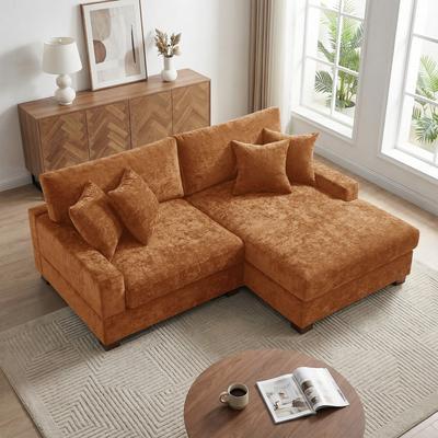 Lumibee Oversized Modern Chenille Modular Sectional Sofa with Chaise
