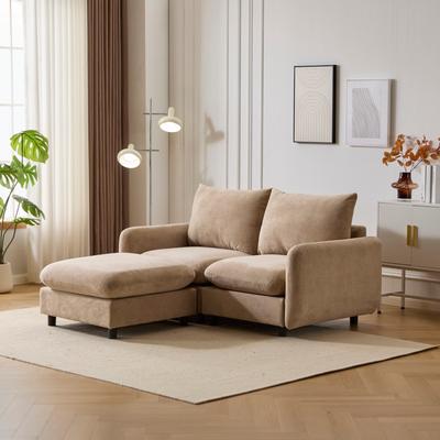Christopher Knight Home - Lyn Modern 2-Seater Modular Upholstery Sectional Loveseat Sofa with Ottoman
