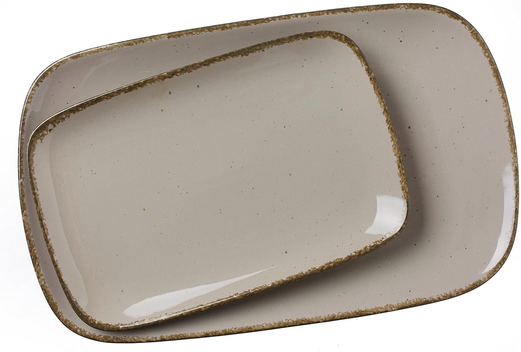 Servierplatte RITZENHOFF & BREKER "Casa", braun (nougat), Porzellan, Servierplatten, Servierplatte nougat Einheitsgröße