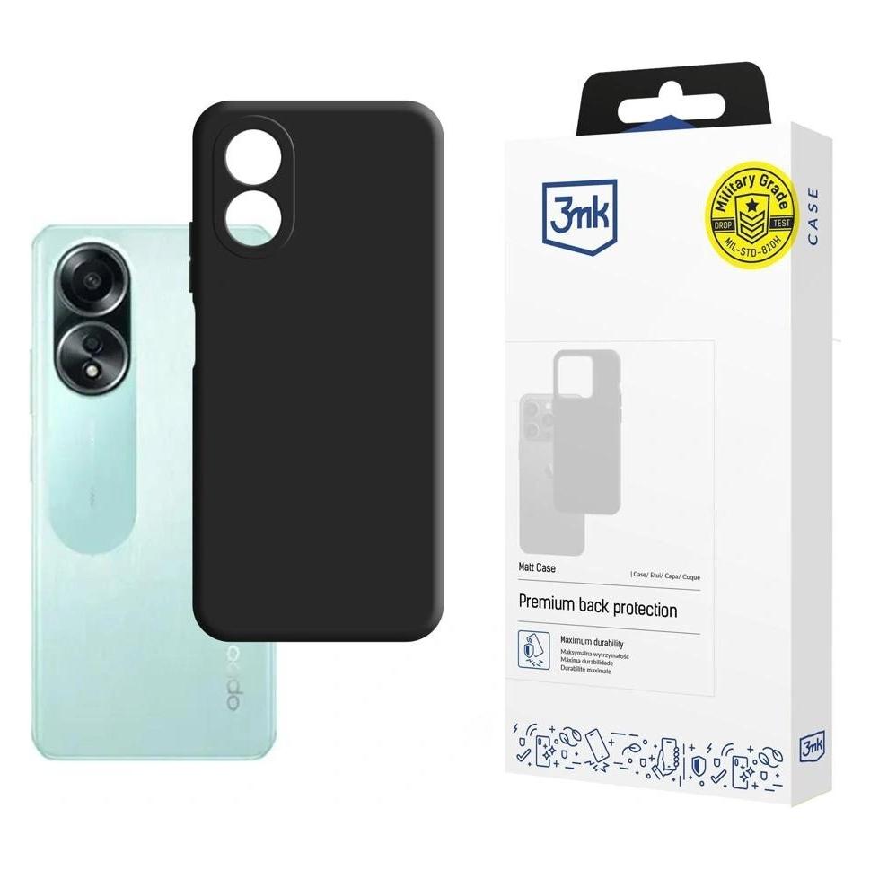 3MK Matt Hülle für Oppo A58 4G - Schwarz (Oppo A58 4G) (1637320834)