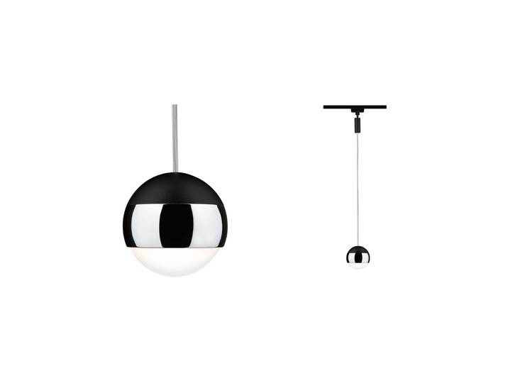 Paulmann URail Capsule II Pendel 2.700K schwarz II, dimmbar, chrom / silber, für Wohn- / Esszimmer, Metall, Modern