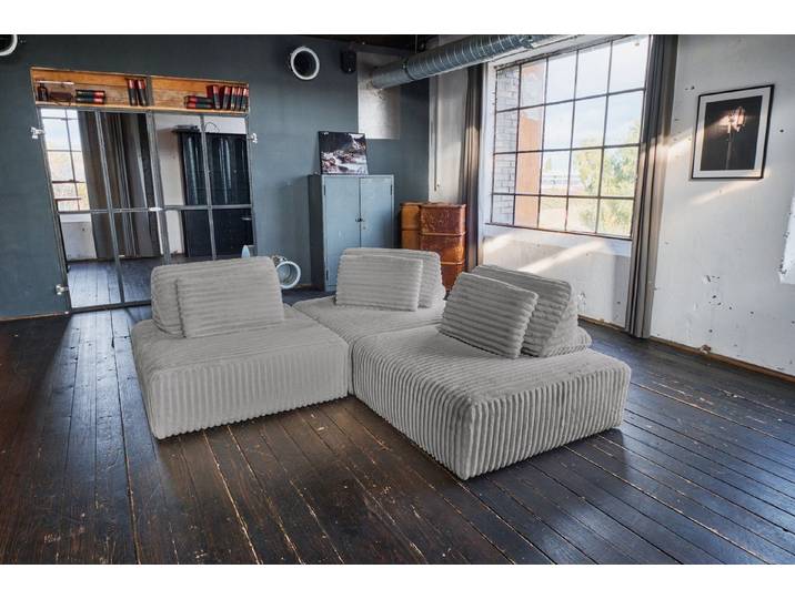 KAWOLA Sofa WIOLO SOFT Cord Sofa - Modular - Komfortabel & Flexibel - Wohnzimmer, Modulsofa. Weicher Breitcord. Abziehbar & vielseitig. 3 Module.