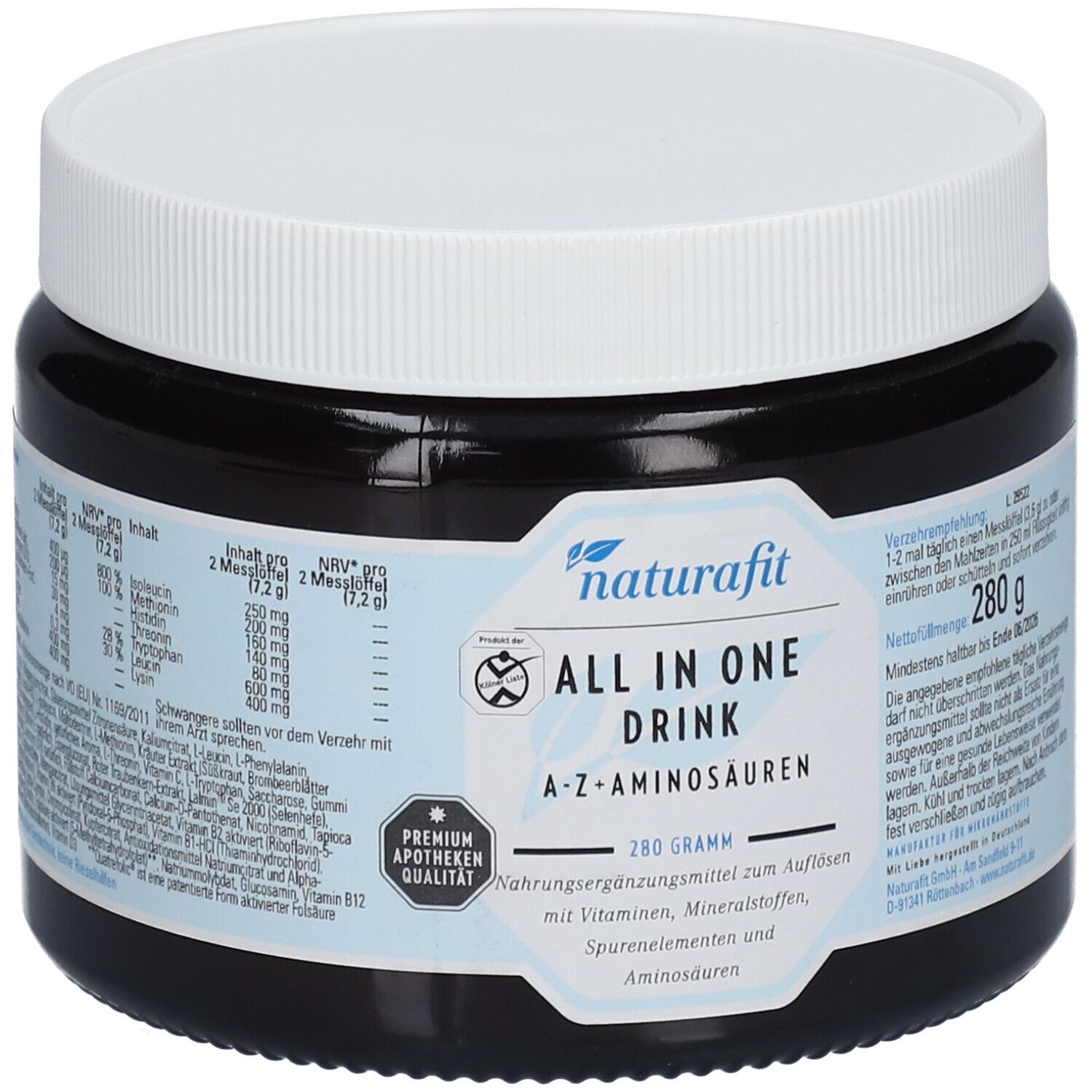 Naturafit All in One Drink A-Z+Aminosäuren Pulver 280 g