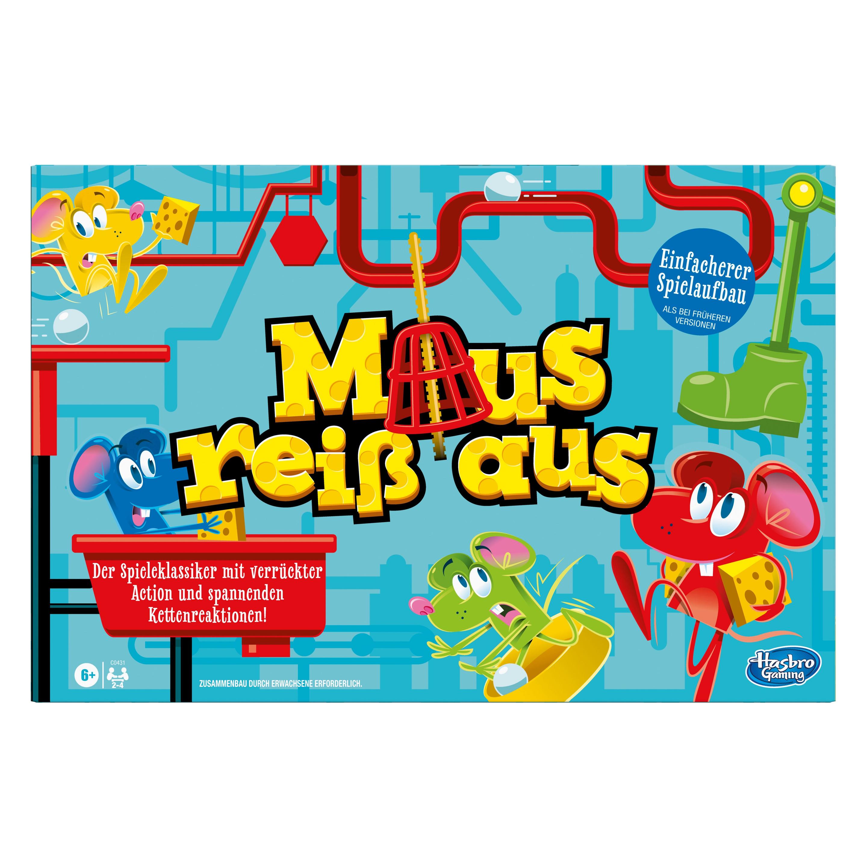 Hasbro Maus reiss aus Kinder-Brettspiel, Kinderspiel für 2 - 4 Spieler (Deutsch, 2 - 4 Spieler) (C0431398)