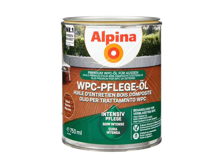 Alpina WPC-Pflege-Öl Braun 0.75 l Seidenglanz