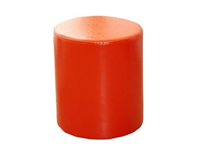 YANG11FAN Vielseitig Weicher Lederhocker for die Heimdekoration, geeignet for Schminktische(Orange)