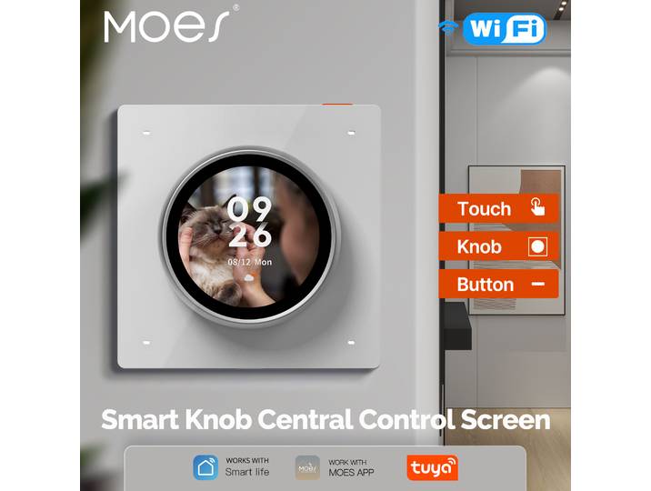 MOES Tuya WiFi bouton intelligent écran de contrôle Central tactile rotation 3 relais 4 boutons commutateur de scène Programmable ​
